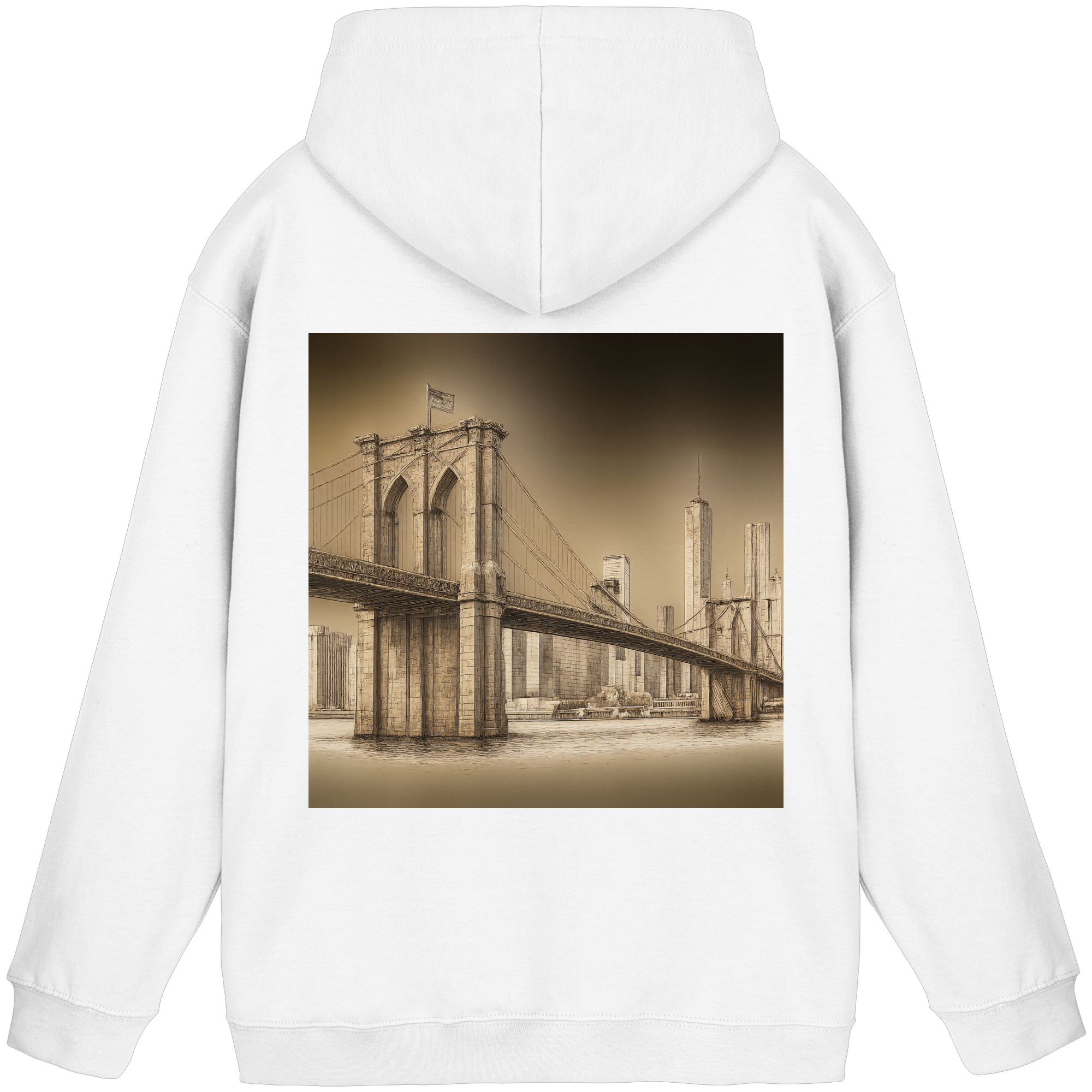 Urban Vibe "Brooklyn Bridge" Hoodie - Basic Unisex Hoodie