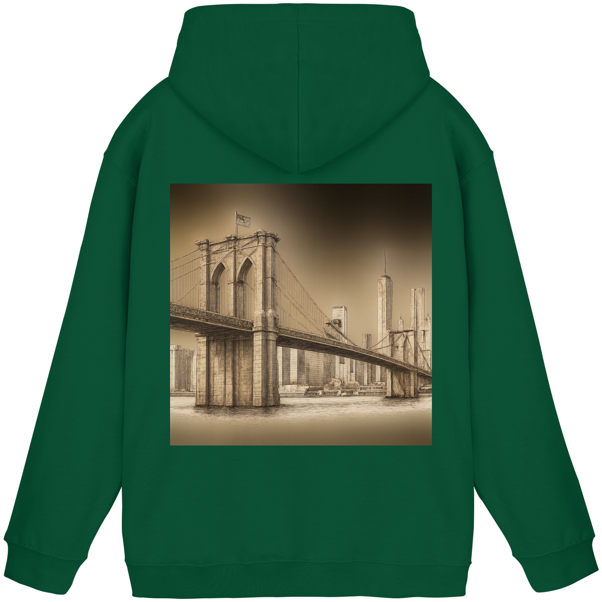 Urban Vibe "Brooklyn Bridge" Hoodie - Basic Unisex Hoodie