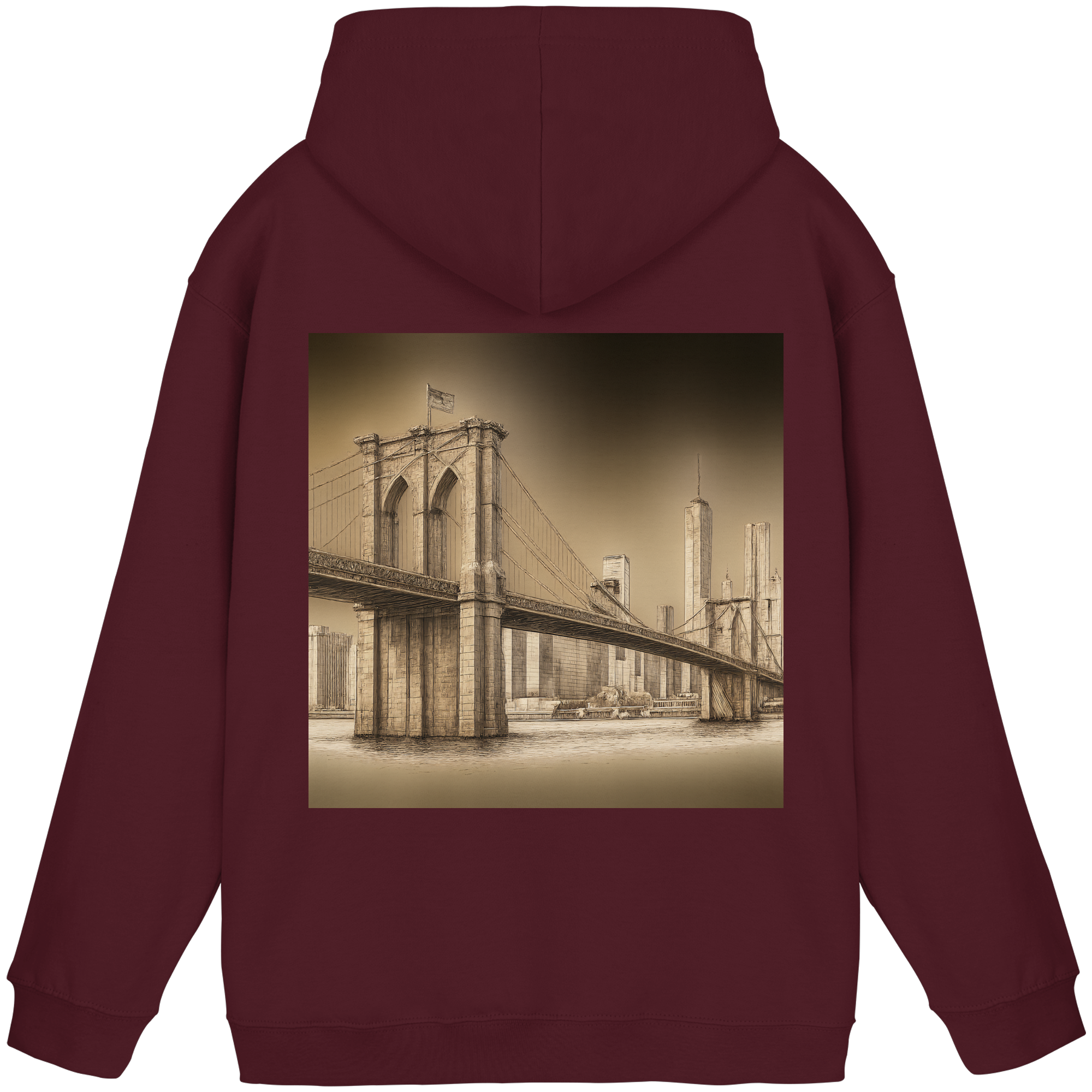 Urban Vibe "Brooklyn Bridge" Hoodie - Basic Unisex Hoodie