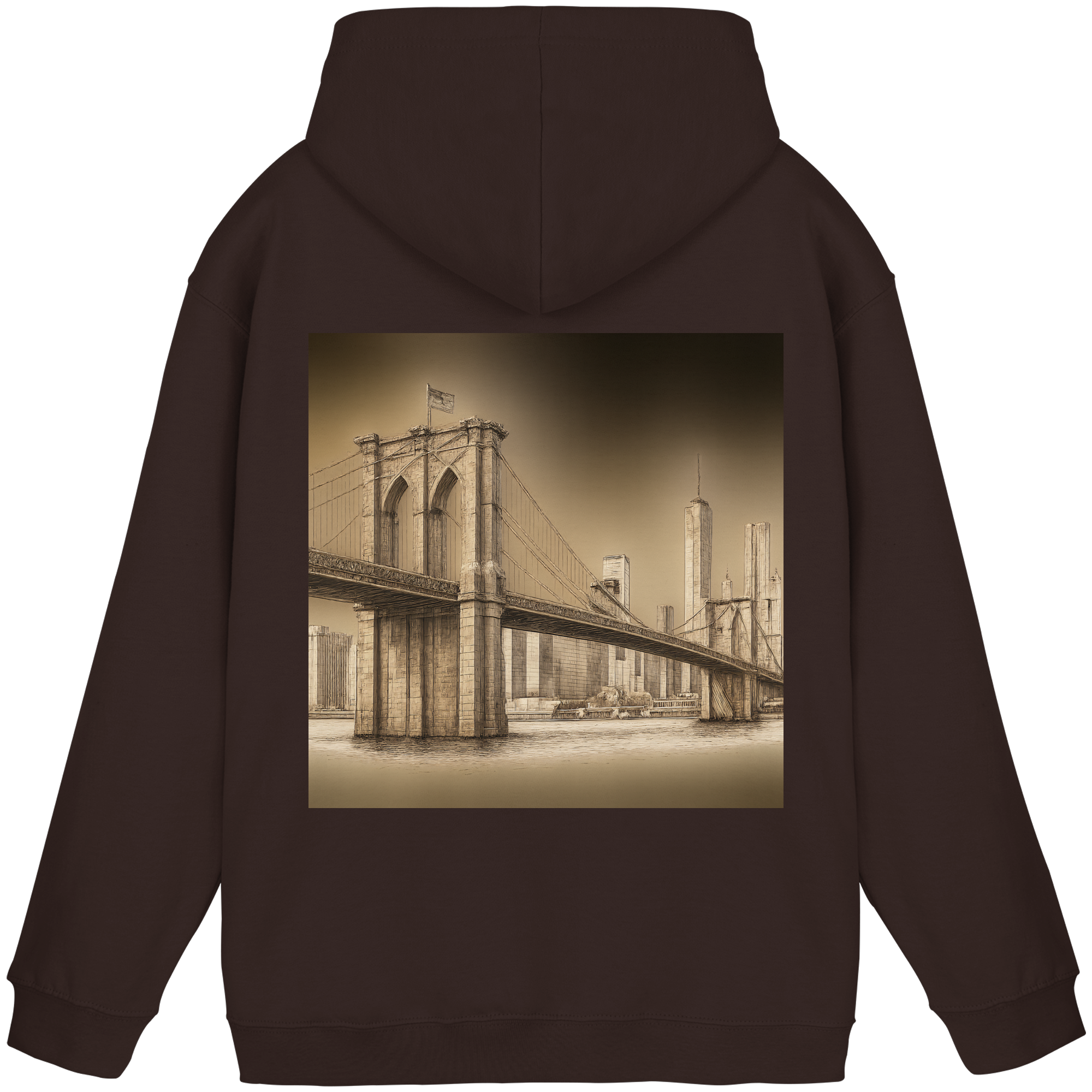 Urban Vibe "Brooklyn Bridge" Hoodie - Basic Unisex Hoodie