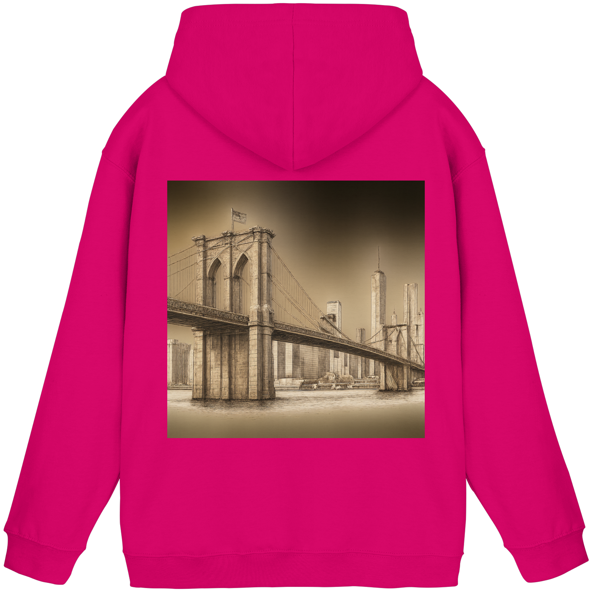 Urban Vibe "Brooklyn Bridge" Hoodie - Basic Unisex Hoodie