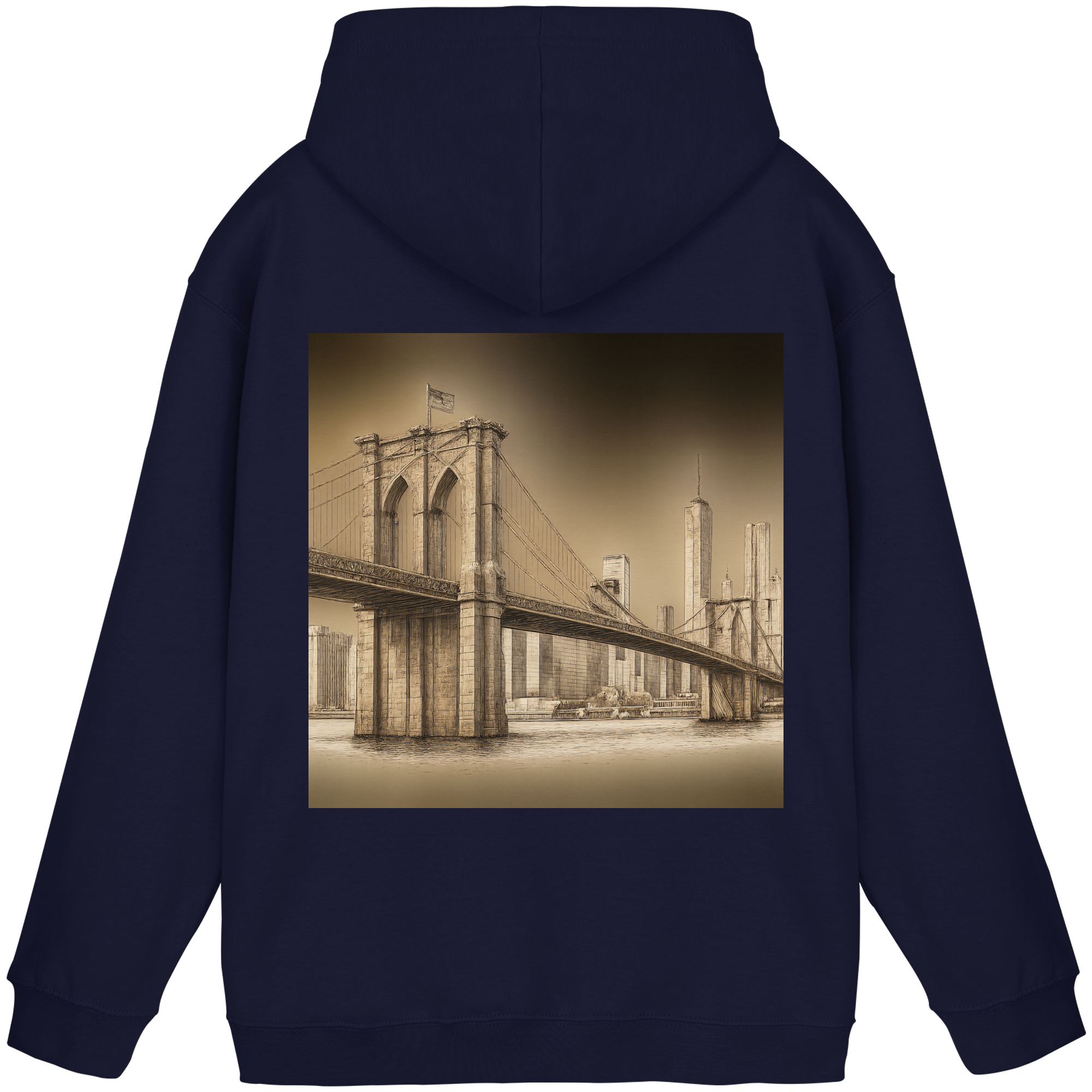 Urban Vibe "Brooklyn Bridge" Hoodie - Basic Unisex Hoodie